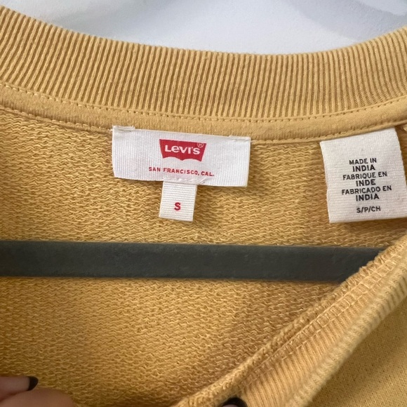 Levi’s Mustard Yellow Crewneck Sweatshirt, Size Small - Picture 4 of 8
